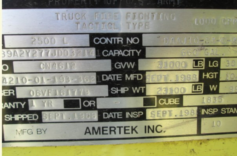 1988 Amertek Truck photo 2