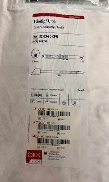 6 Cook Medical EchoTip Ultra Celiac Plexus Neurolysis Needles photo 3