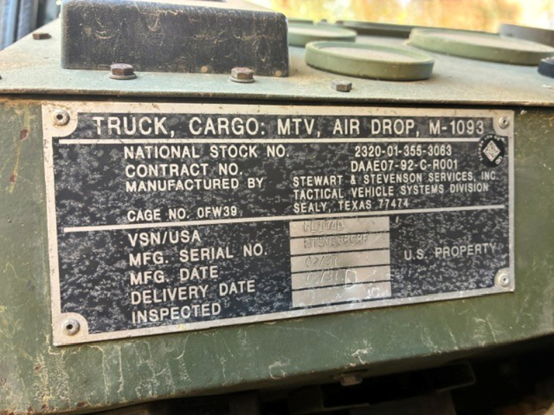 1997 Stewart & Stevenson M-1093 Truck photo 7